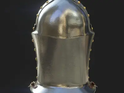 Medieval jousting helmet Low-poly 3D model