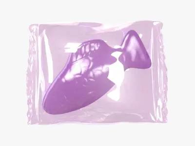 Wrapped Purple Fish 3D 3D model