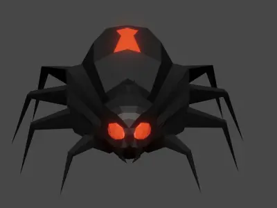 Black Widow Low-poly 3D model