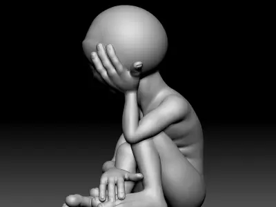 Alien Statue - 040 3D print model
