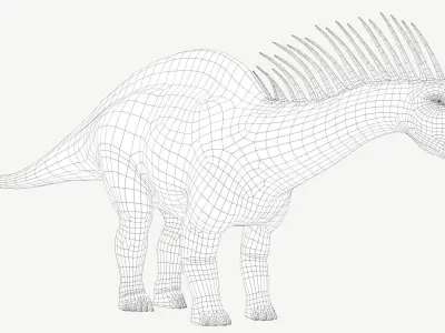 Amargasaurus dinosaur Low-poly 3D model