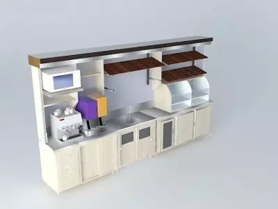 Kit118 Desk wall by Alex Marques Free 3D model