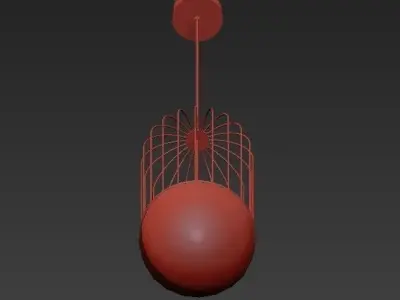 TELFORD three bird cage lamps with ball in middle 3D model