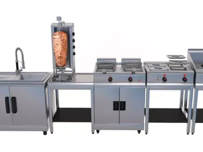 3D model Commercial Kitchen Appliances Collection 3D model