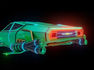 Scifi Sports Car Free 3D model