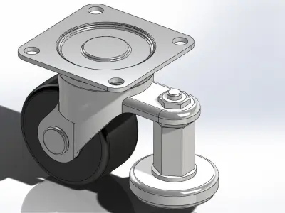 Casters wheel CGAN75-M Free 3D model