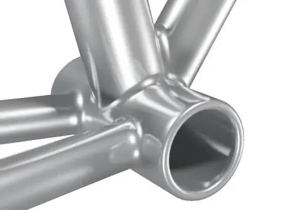 Steel Bicycle Frame 3D model