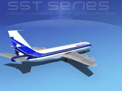 Boeing 707-320 Aerolineas Argentinas 3D model