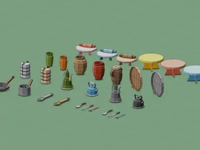 Low Poly Village Pack - Part 4 Low-poly 3D model