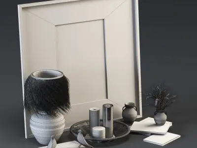 Decorative Set- Boho 3D model