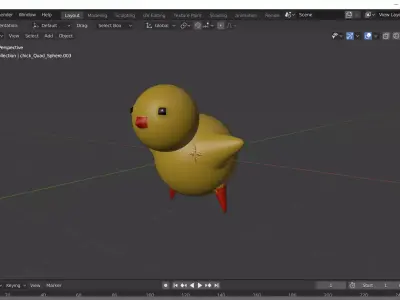 Chick full body Free 3D model