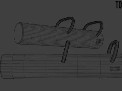 modern Battering Ram - Low Poly with 2 Skins Low-poly 3D model