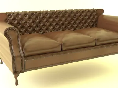 Chesterfield Set sofa Free 3D model