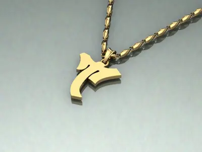 Pendant T-t1 3D print model