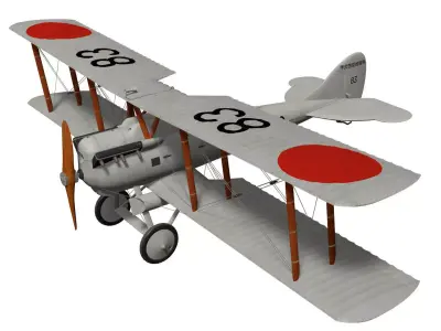 Nakajima Ko-4 Fighter 3D model