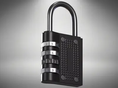 Padlock Low-poly 3D model