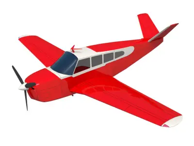 Beechcraft bonanza Low-poly 3D model