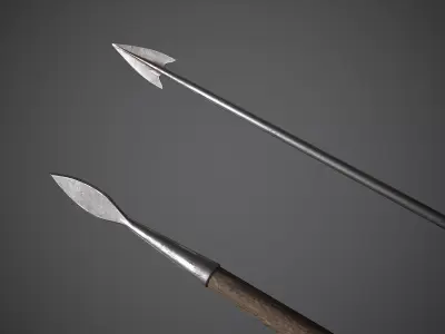 Javelin Medieval Free low-poly 3D model