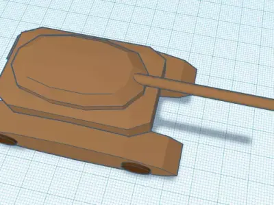 desert camo tank 3D model