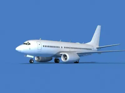 Boeing 737 MAX 7 Unmarked 3 3D model