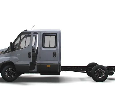 Iveco Daily Crew Cab L3 Chassis 2023 3D model