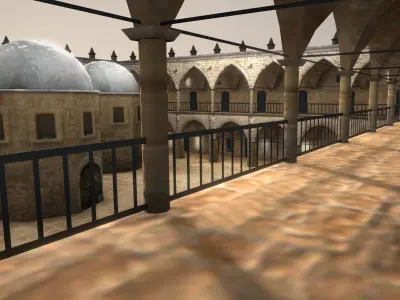 Cathedral Building Buyuk Han Mosque Cyprus Low-poly 3D model