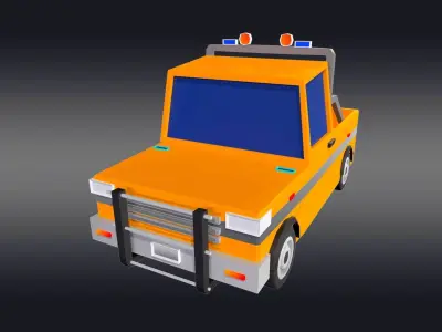 Cartoonish Jeep 3D model
