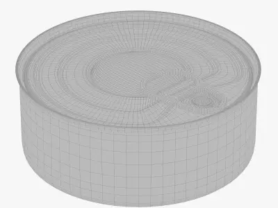 canned food round tin metal aluminium can 07 3D model