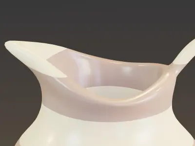 Colored pitcher Low-poly 3D model