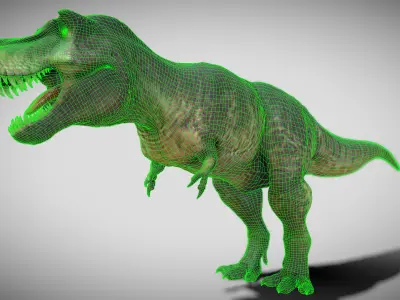 Tyrannosaurus rex Black Beauty Low-poly 3D model