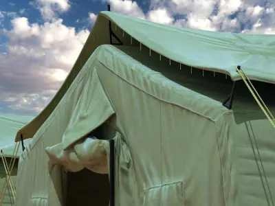 Military Temper Tent Green 3D model
