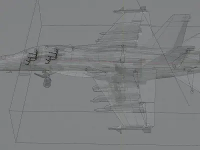 McDonnell Douglas F-18 Super Hornet Low-poly 3D model