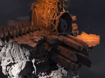 Mining facility Dark Temple 3D model