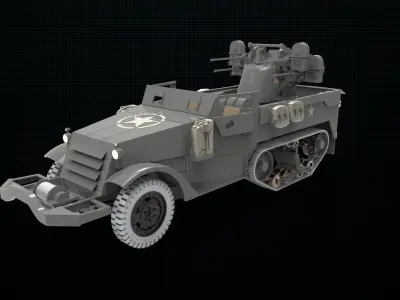  M16 half track 3D print model