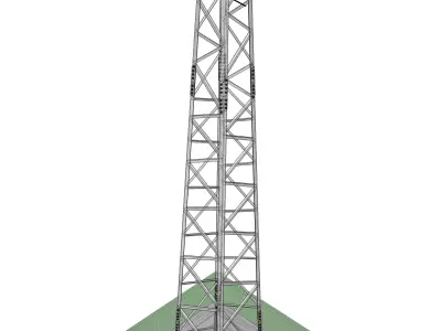 Voltage overhead power line tower 952 node Free 3D model