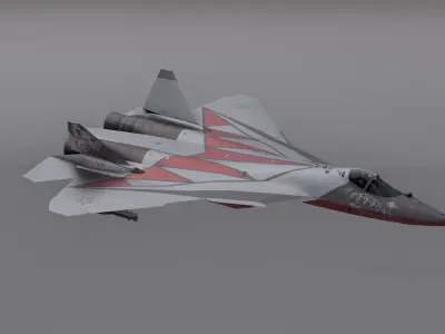 PAC Fighter Jet - Blender Low-poly 3D model
