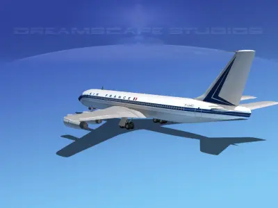 Boeing 707 Air France 1 3D model