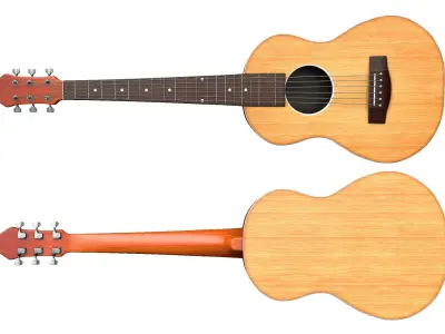 Classical Guitar Part 1 Low-poly 3D model