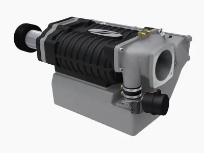 Jackson Racing K-Series supercharger Low-poly 3D model