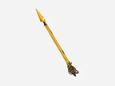 SciFi War Lance A08 Yellow - Sci Fi Weapon Design Low-poly 3D model