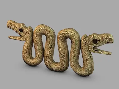 Ancient stone serpent 3D print model
