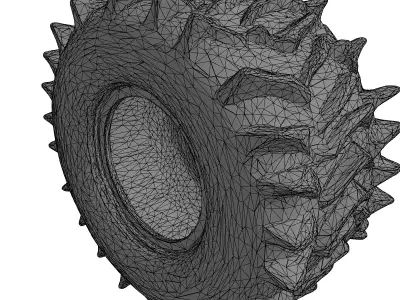 Heavy Duty OffRoad Tire Low-poly 3D model