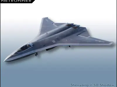 Shenyang J-50 Shadow Low-poly 3D model