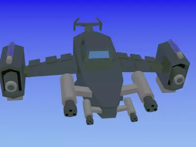 Futuristic aircraft 3D model