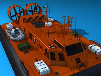 Rescue hovercraft 3D model