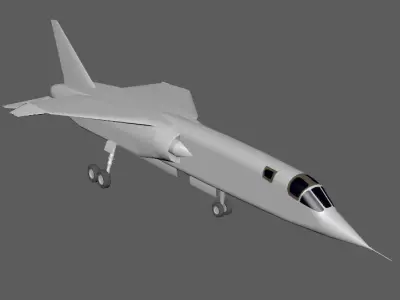 BAC TSR-2 Low-poly 3D model