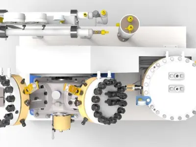 Large ship diaphragm compressor 3D model