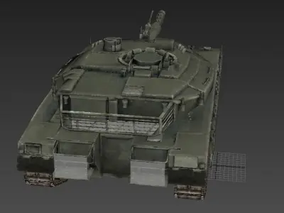 simple tank Low-poly 3D model get