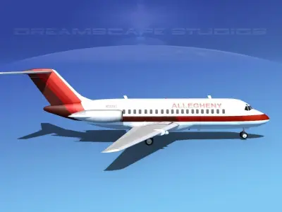 Douglas DC-9-15 Allegheny 2 3D model