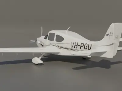 Aircraft - Airplane - Cirrus SR22 VH-PGU 3D model
